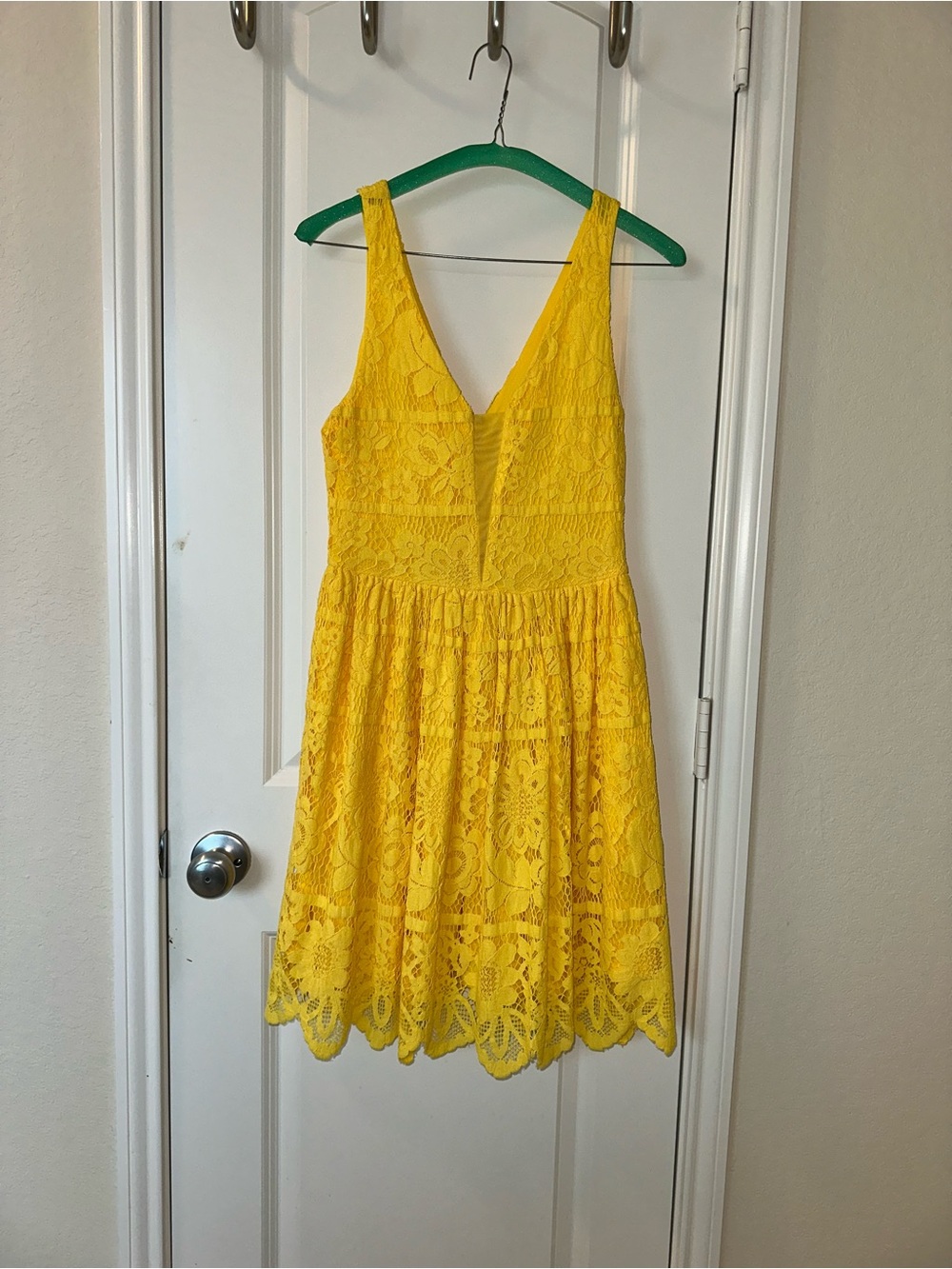 GB girls Yellow Lace Midi Dress